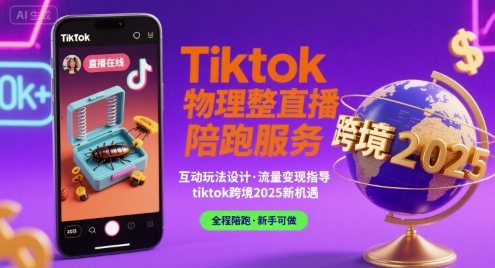 Tiktok物理整蛊直播陪跑服务-tiktok跨境2025-二当家网创资源站