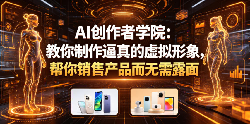 AI创作者学院：教你制作逼真的虚拟形象，帮你销售产品而无需露面【原创双语字幕】-二当家网创资源站