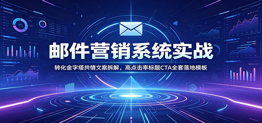 邮件营销系统实战：转化金字塔共情文案拆解，高点击率标题CTA全套落地模板-二当家网创资源站