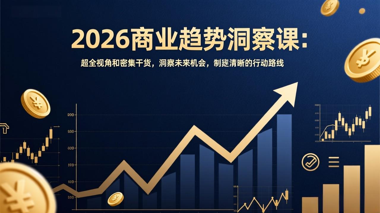 2026商业趋势洞察课：超全视角和密集干货，洞察未来机会，制定清晰的行动路线-二当家网创资源站
