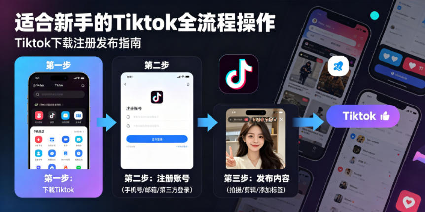 Tiktok下载注册发布，适合新手的Tiktok全流程操作-二当家网创资源站
