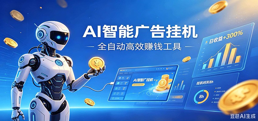 AI智能广告挂机,小白轻松上手,在家自动赚收益-二当家网创资源站