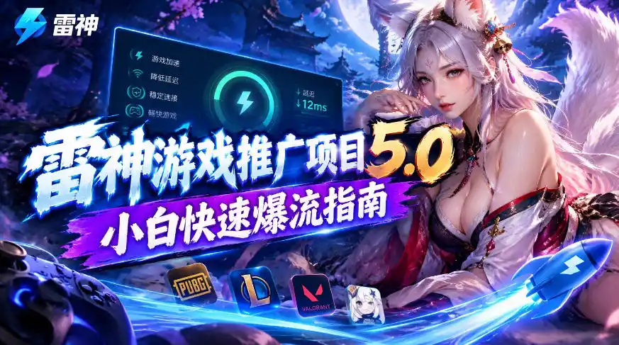 雷神游戏推广项目5.0-小白快速爆流指南,最的好一天收益就1K+-二当家网创资源站