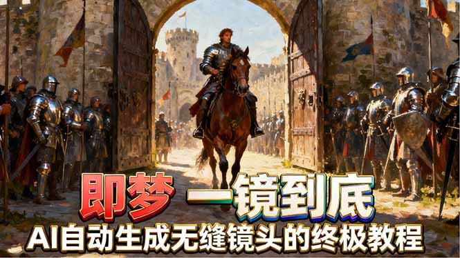 即梦AI一镜到底终极教程，智能补帧+运镜技巧，AI自动生成无缝丝滑长镜头高效出片-二当家网创资源站