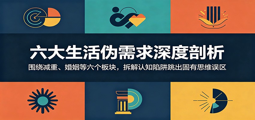 六大生活伪需求深度剖析：围绕减重、婚姻等六个板块，拆解认知陷阱跳出固有思维误区-二当家网创资源站