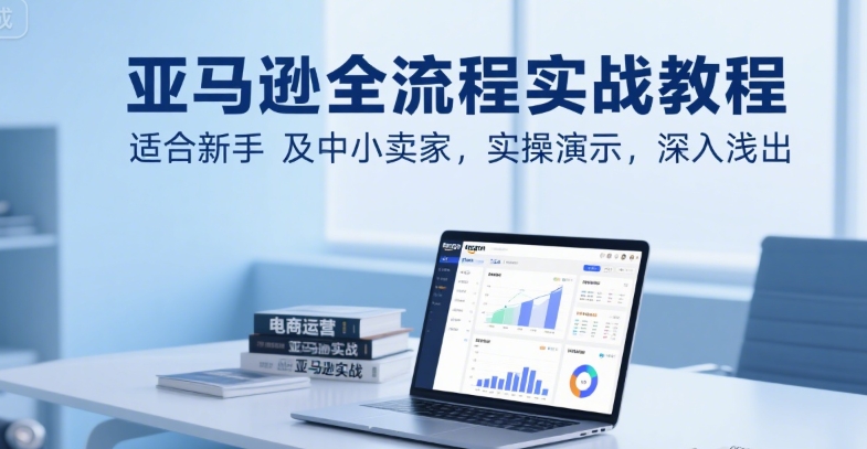 亚马逊全流程实战教程，适合新手及中小卖家，实操演示，深入浅出-二当家网创资源站