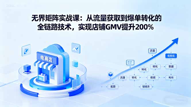 无界矩阵实战课：从流量获取到爆单转化的全链路技术，实现店铺GMV提升200%-二当家网创资源站