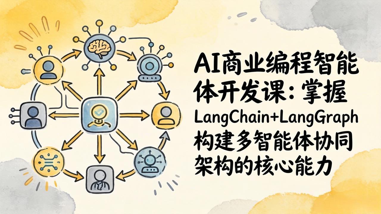 AI商业编程智能体开发课：掌握LangChain+LangGraph构建多智能体协同架构的核心能力-二当家网创资源站