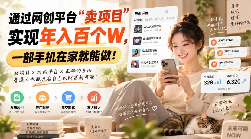 靠卖网创项目变现,一年拿下百万收益!一台手机就能操作!-二当家网创资源站