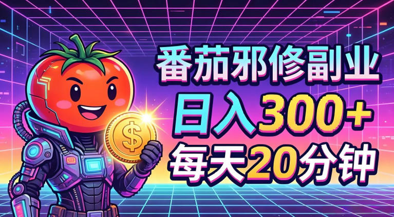 番茄小说撸金，日入300+，每天20分钟！五一必看，独家项目，副业小白友好，超级简单【揭秘】-二当家网创资源站