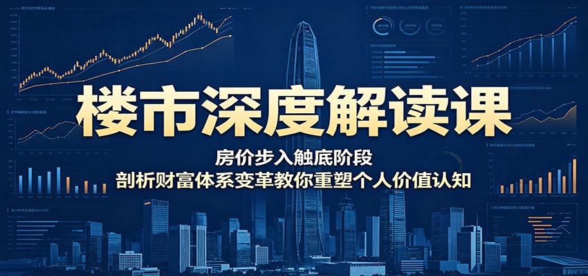楼市深度解读课：房价步入触底阶段，剖析财富体系变革教你重塑个人价值认知-二当家网创资源站