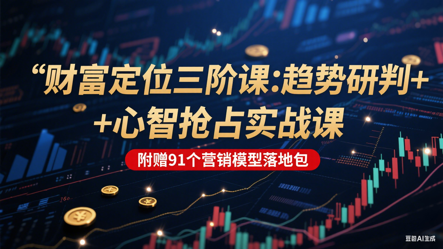 财富定位三阶：趋势研判 + 心智抢占实战课，附赠91个营销模型落地包-二当家网创资源站