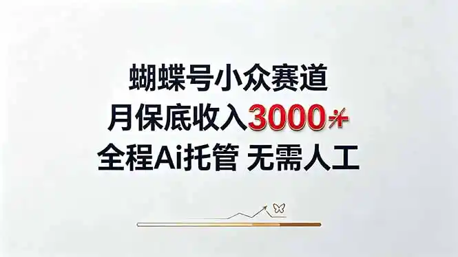 视频号小众领域，月收入3000+， 全程Ai托管操作 新人2天学会！-二当家网创资源站