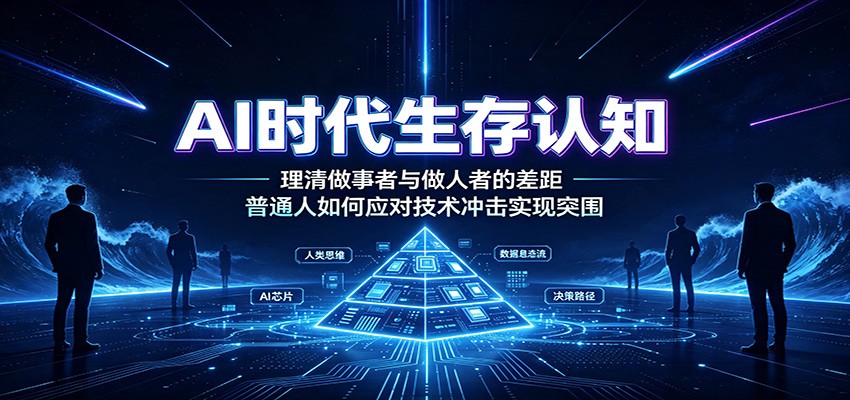 AI时代生存认知：理清做事者与做人者的差距，普通人如何应对技术冲击实现突围-二当家网创资源站