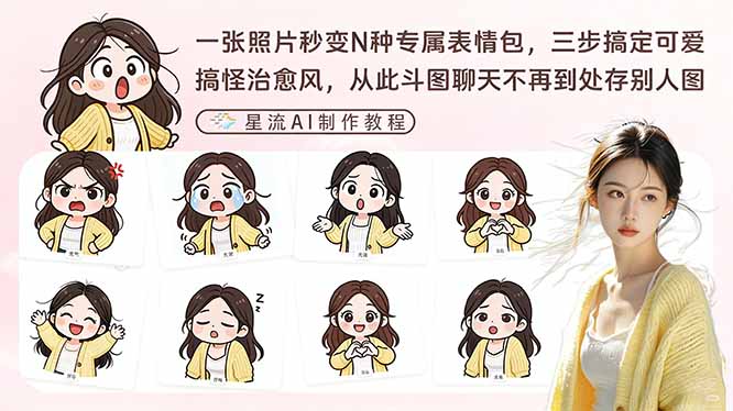 一张照片秒变N种专属表情包,三步搞定可爱搞怪治愈风,从此斗图聊天不再到处存别人图-二当家网创资源站