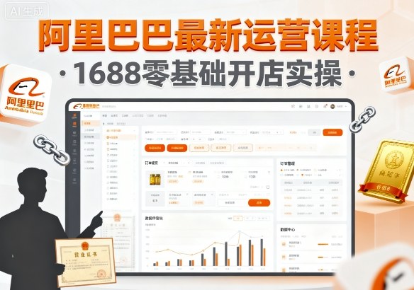 阿里巴巴最新运营课程，1688零基础开店实操-二当家网创资源站