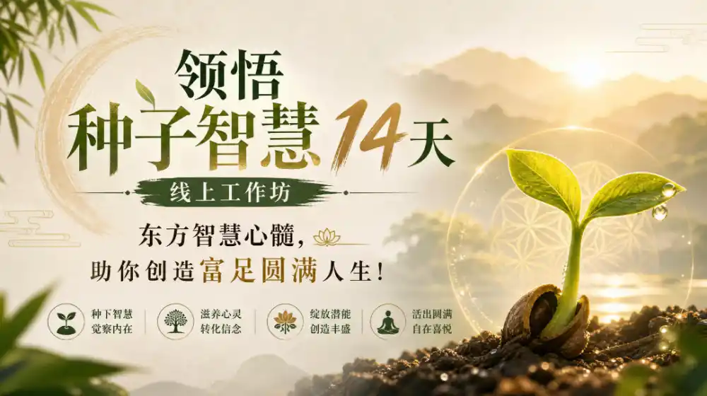 鹿大米领悟种子智慧14天线上工作坊，东方智慧心髓，助你创造富足圆满人生！-二当家网创资源站