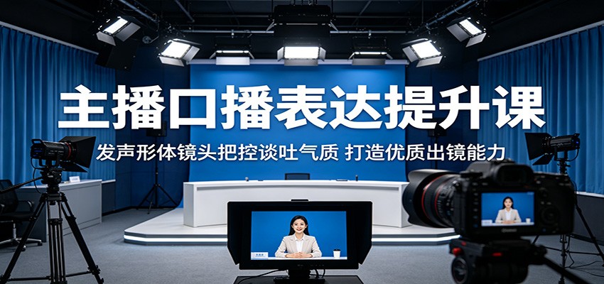 主播口播表达提升课：发声形体镜头把控谈吐气质，打造优质出镜能力-二当家网创资源站