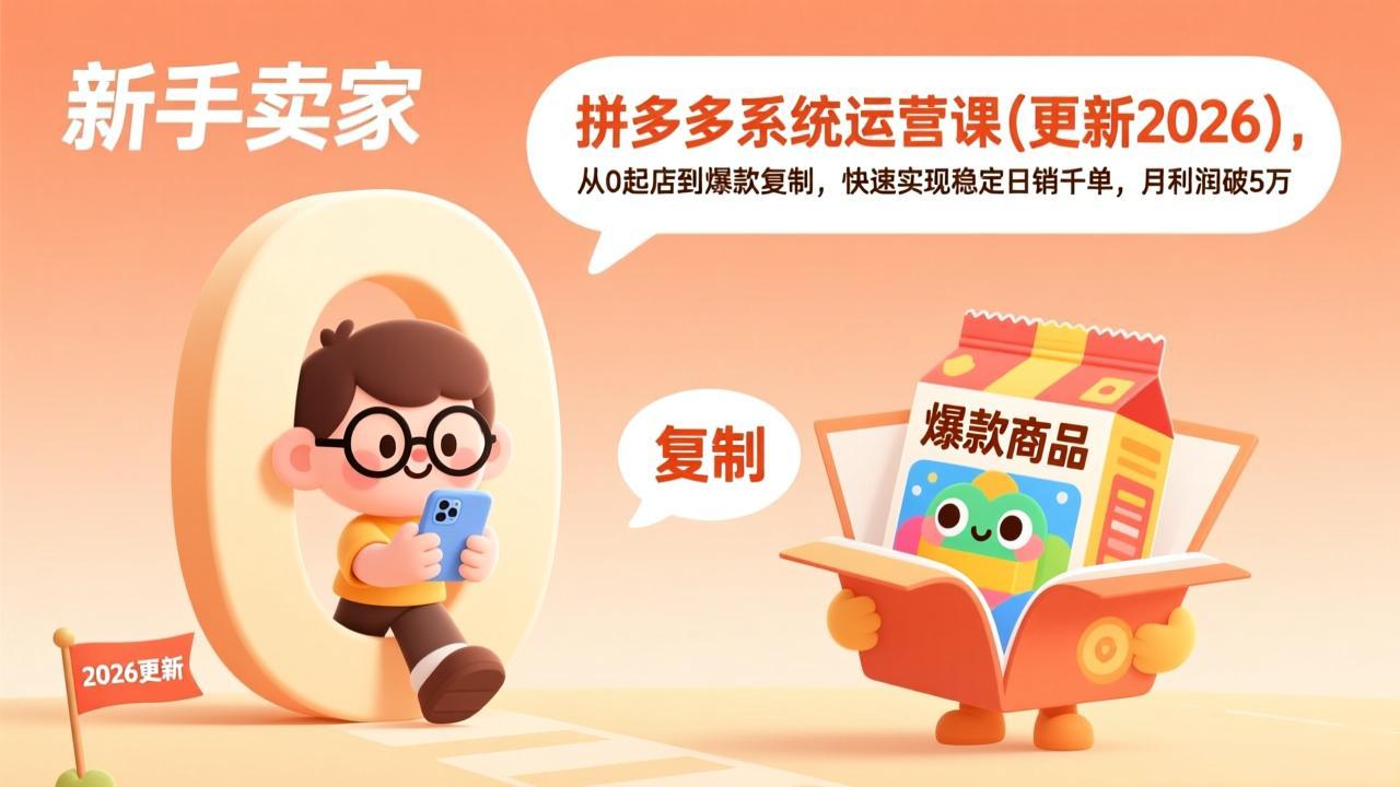 拼多多系统运营课(更新2026-二当家网创资源站