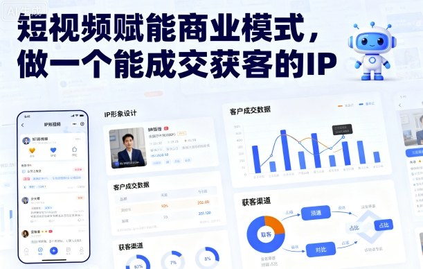 短视频赋能商业模式，做一个能成交获客的IP-二当家网创资源站