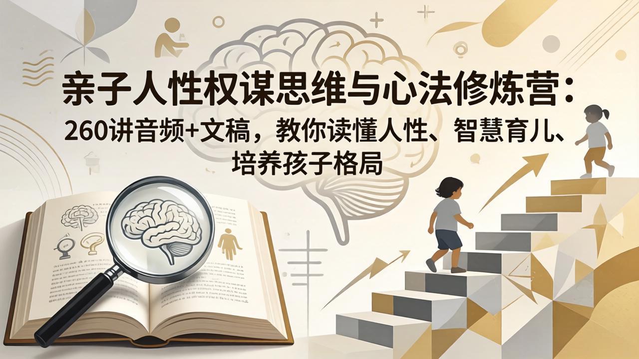 亲子人性权谋思维与心法修炼营：260讲音频+文稿，教你读懂人性、智慧育儿、培养孩子格局-二当家网创资源站
