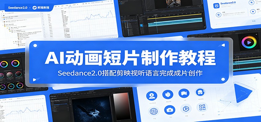 AI动画短片制作教程：Seedance2.0搭配剪映视听语言完成成片创作-二当家网创资源站