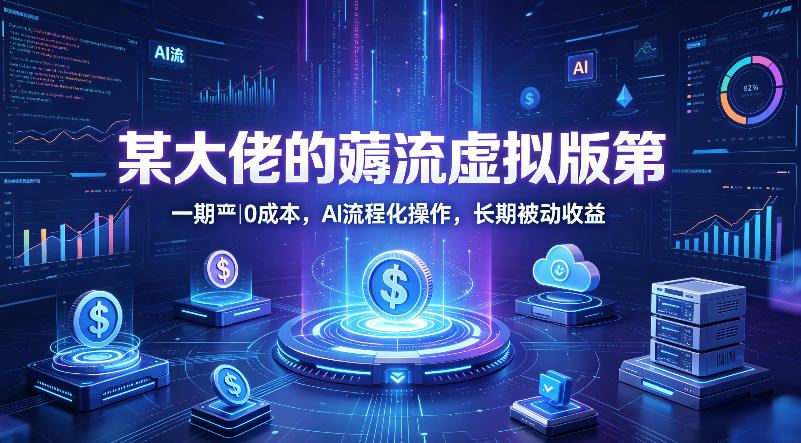某大佬的薅流虚拟版第一期丨0成本，AI流程化操作，长期被动收益-二当家网创资源站
