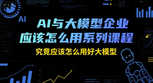 AI与大模型企业应该怎么用系列课程，究竟应该怎么用好大模型-二当家网创资源站