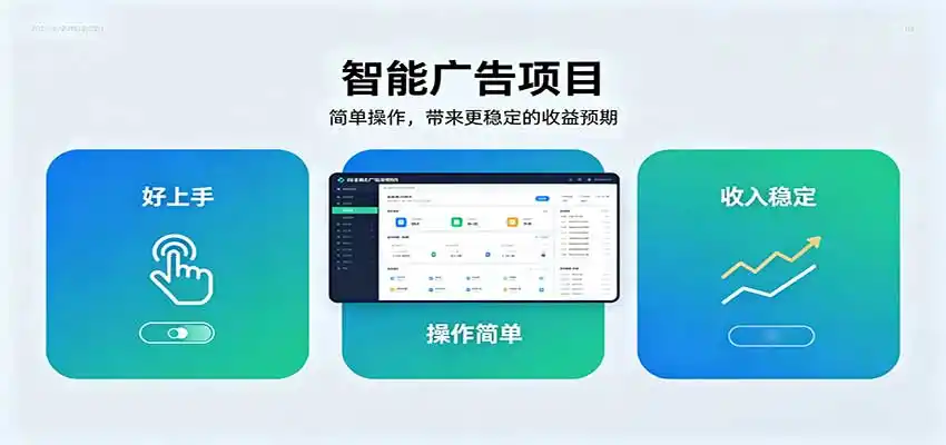 智能广告挂机项目，操作简单上手快，收益稳定可持续。稳定日入300+-二当家网创资源站
