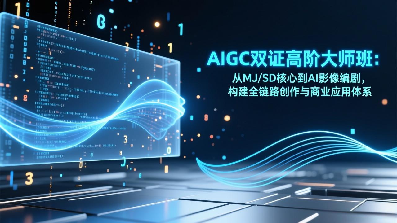 AIGC双证高阶大师班：从MJ/SD核心到AI影像编剧，构建全链路创作与商业应用体系-二当家网创资源站