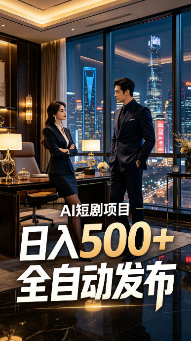 快手AI短剧自动发布，矩阵批量运营变现，轻资产副业项目，日入500+【揭秘】-二当家网创资源站