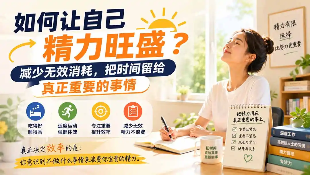 付费文章：如何让自己精力旺盛？减少无效消耗，把时间留给真正重要的事情-二当家网创资源站