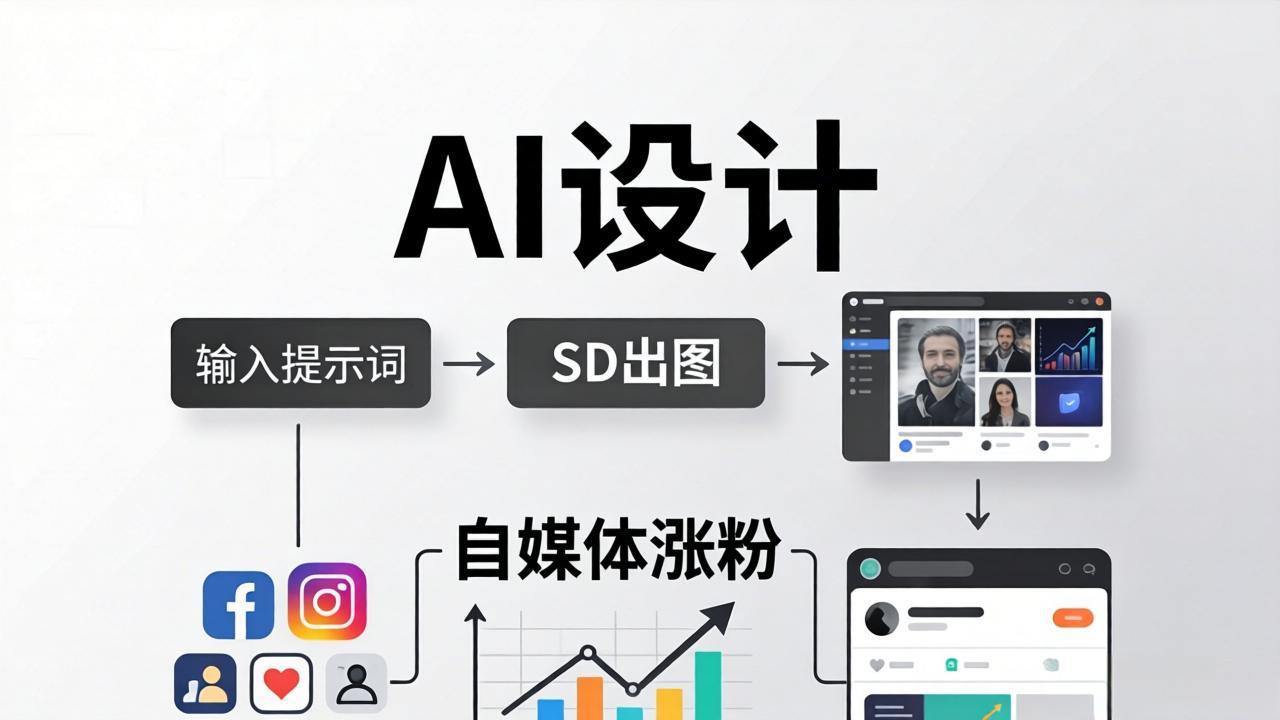 人人都是AI设计师：SD出图+自媒体涨粉一站教学，告别图文素材焦虑，AI设计让你轻松避开内卷-二当家网创资源站