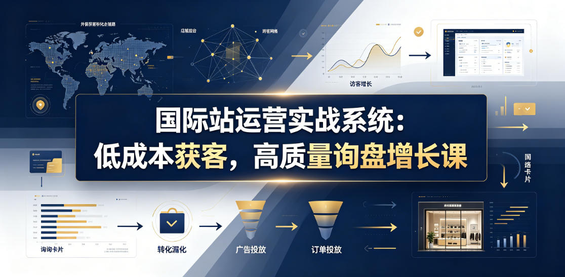 国际站运营实战系统:低成本获客,高质量询盘增长课(更新26年)-二当家网创资源站