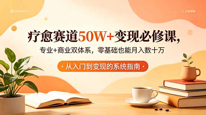 疗愈赛道50W+变现必修课，专业+商业双体系，零基础也能月入数十万-二当家网创资源站