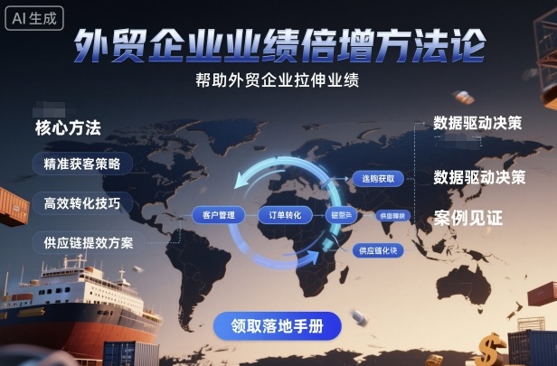 外贸企业业绩倍增方法论，帮助外贸企业拉伸业绩-二当家网创资源站