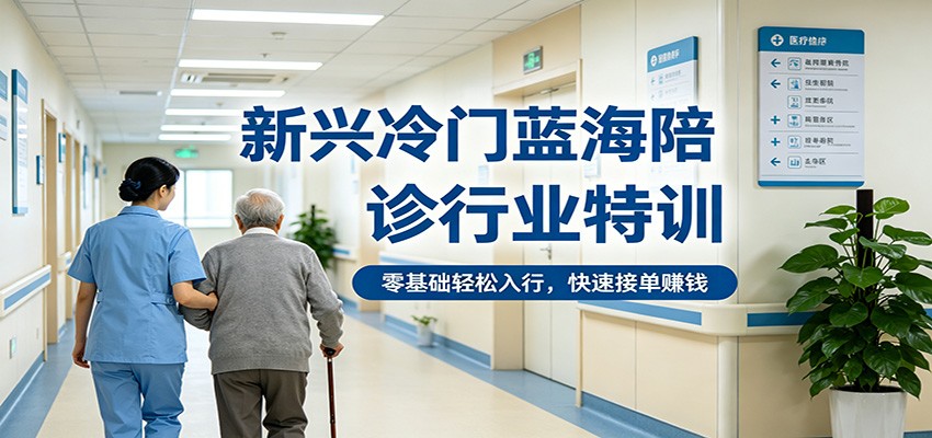 新兴冷门蓝海陪诊行业特训，零基础轻松入行，快速接单赚钱-二当家网创资源站