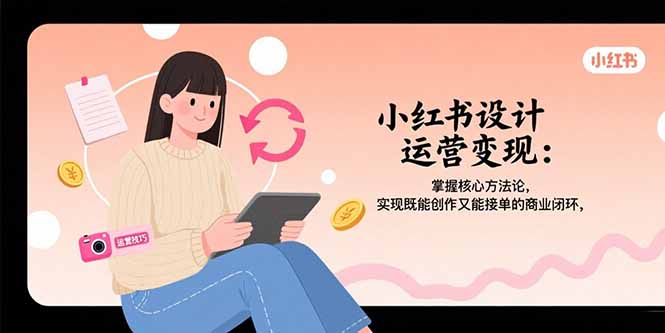 小红书设计运营变现：掌握核心方法论，实现既能创作又能接单的商业闭环-二当家网创资源站
