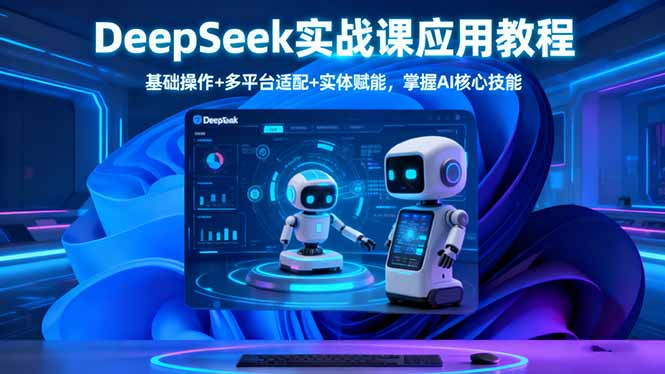 DeepSeek实战课应用教程、基础操作+多平台适配+实体赋能,掌握AI核心技能-二当家网创资源站