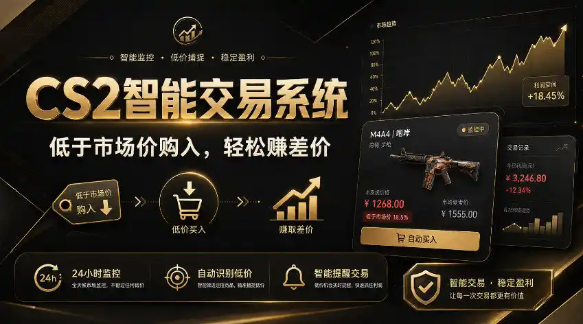 CS2智能交易系统,轻松賺差价|自动运行,无需自己挂G|数据支持任何形式验证【揭秘】-二当家网创资源站