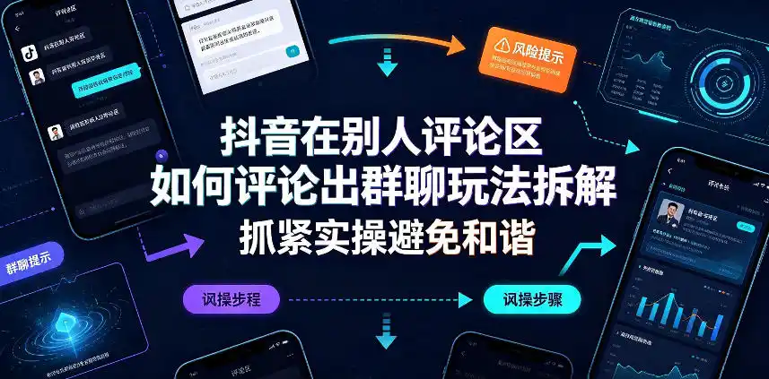 抖音在别人评论区如何评论出群聊玩法拆解，抓紧实操避免和谐-二当家网创资源站