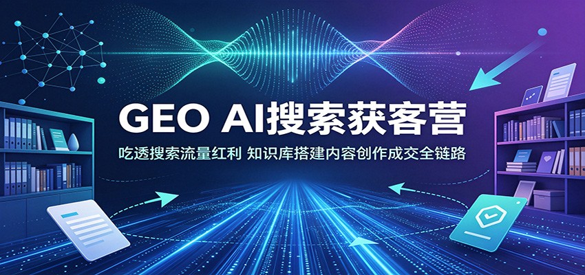 GEO AI搜索获客营:吃透搜索流量红利,知识库搭建内容创作成交全链路-二当家网创资源站