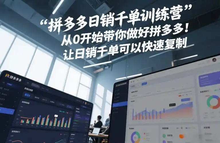 拼多多日销千单训练营，从0开始带你做好拼多多，让日销千单可以快速复制(更新26年8月)-二当家网创资源站