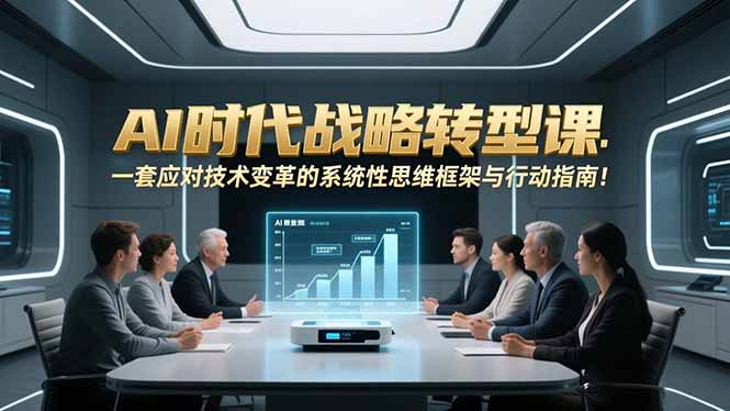 AI时代战略转型课：一套应对技术变革的系统性思维框架与行动指南！-二当家网创资源站