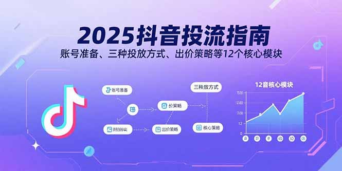 2025抖音投流指南，账号准备、三种投放方式、出价策略等12个核心模块-二当家网创资源站