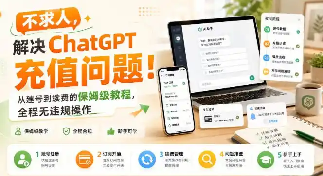 不求人，解决ChatGPT充值问题！从建号到续费的保姆级教程，全程无违规操作-二当家网创资源站